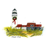 Cape Cod Lighthouse sand dollar souvenir Christmas ornament gift.