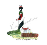 St. Augustine Florida Lighthouse sand dollar souvenir Christmas ornament gift.